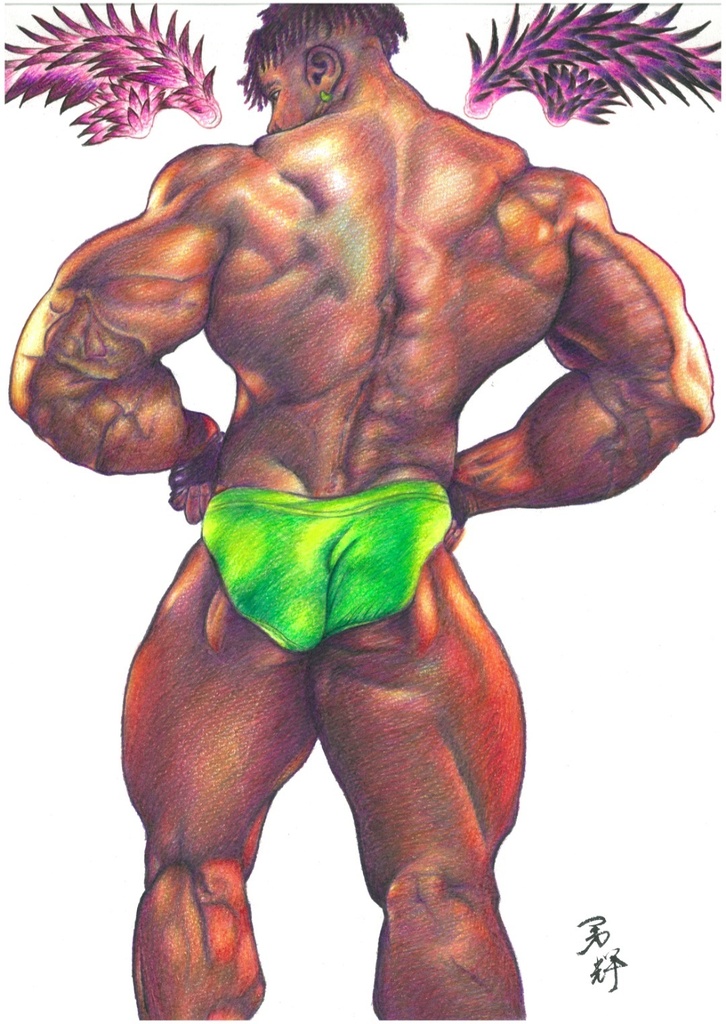 男は背中で魅せる(A man’s appeal lies in his back.)