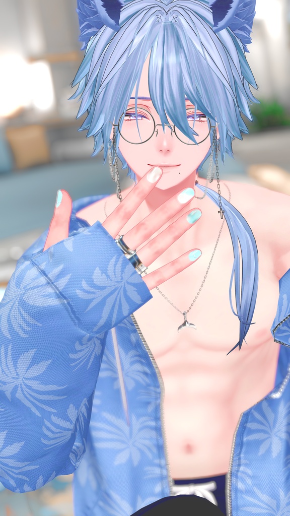 【無料/FREE】夏ネイルテクスチャ【斑霞・怜共通素体対応】