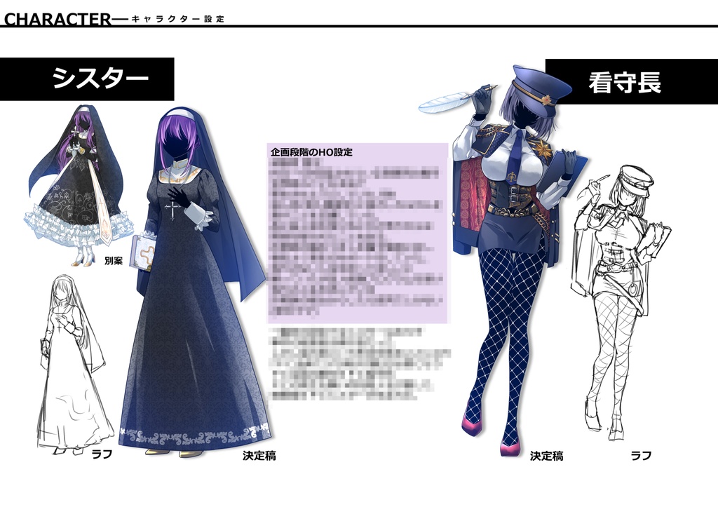 「ユースティ女子刑務所殺人事件」外伝小説 , 設定資料集