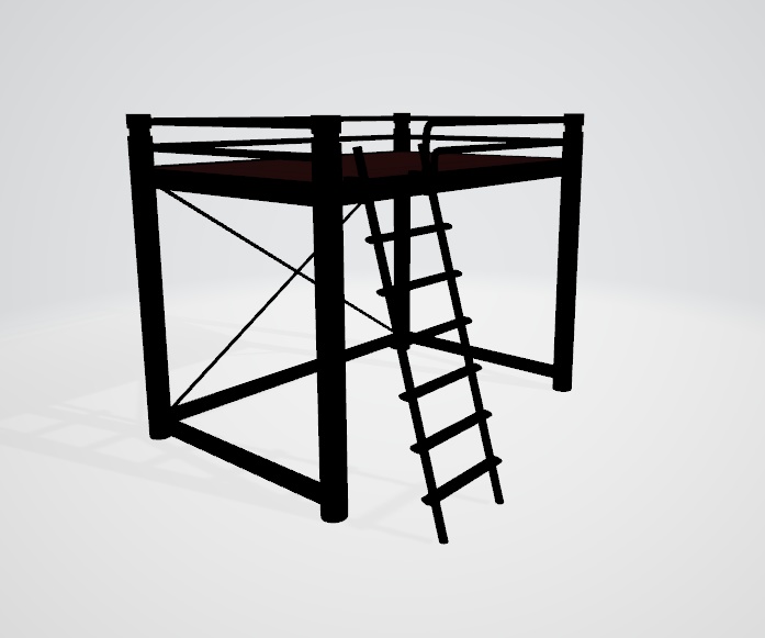 3Dモデル「2段ベッド」fbxファイル