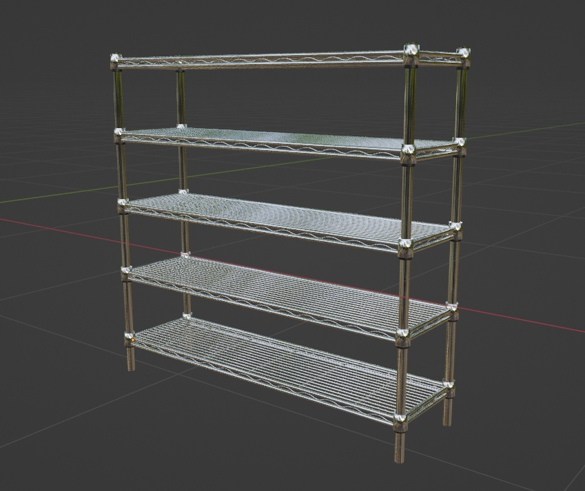 3Dモデル「メタルラック」fbxファイル