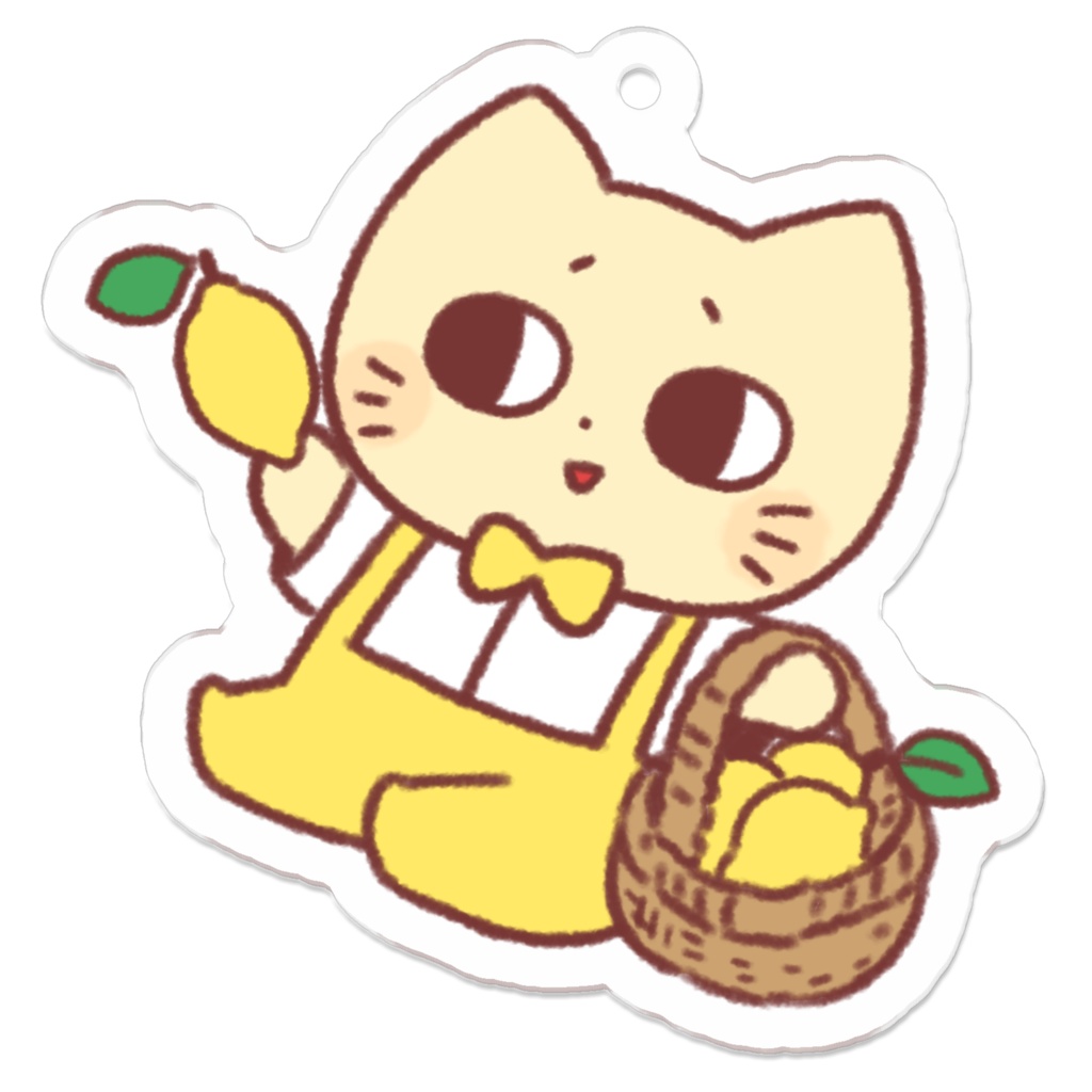 レモン収穫ねこじろう|アクリルキーホルダー