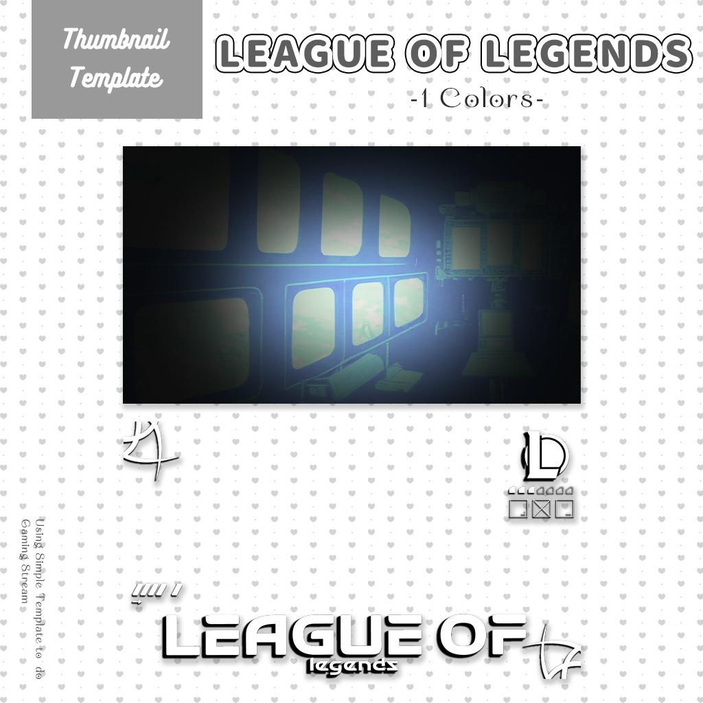 【League of Legends配信】サムネイル素材|Vtuber配信画面|1色入|PNG|