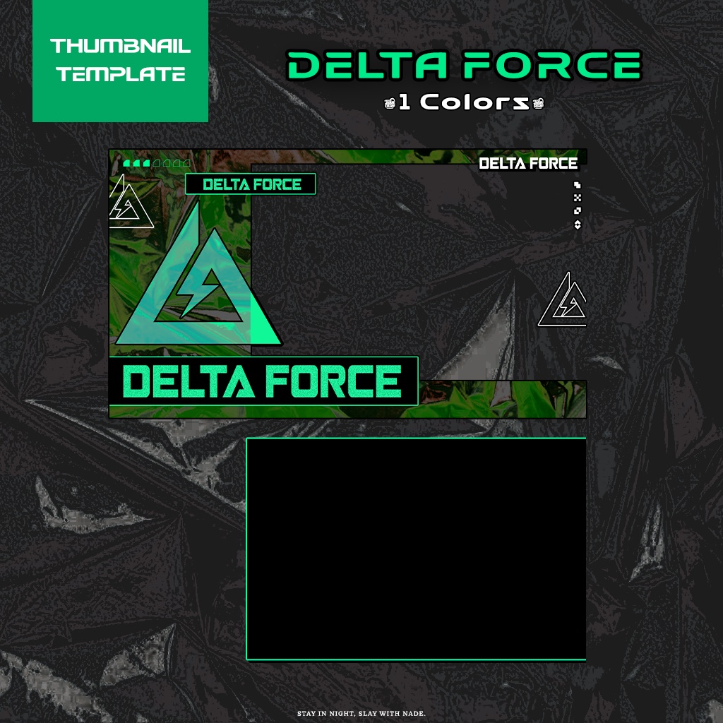 【Delta Force配信】サムネイル素材|Vtuber配信画面|1色入|PNG|