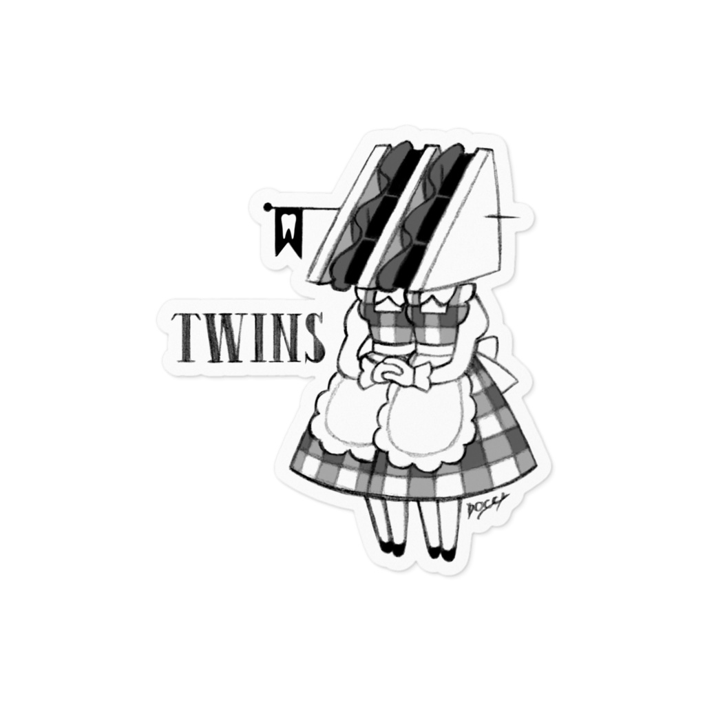 【ステッカー】『TWINS(サンドイッチ)』
