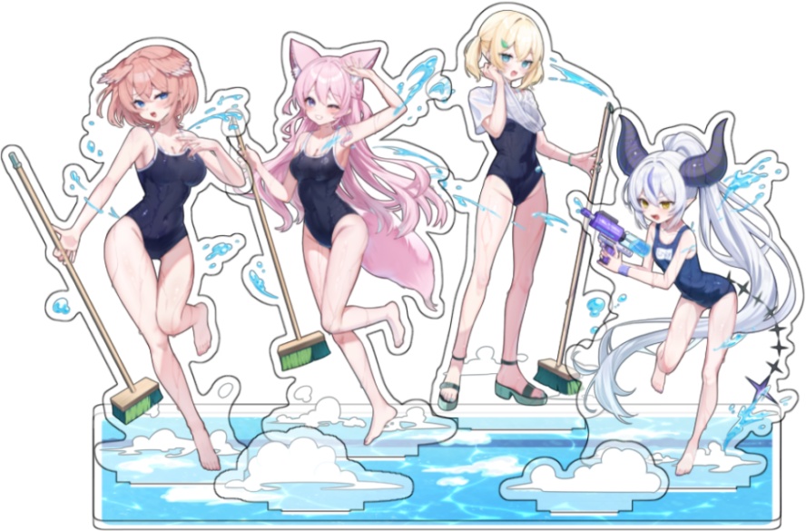 みんなでプールそうじ！ ビッグアクリルジオラマ