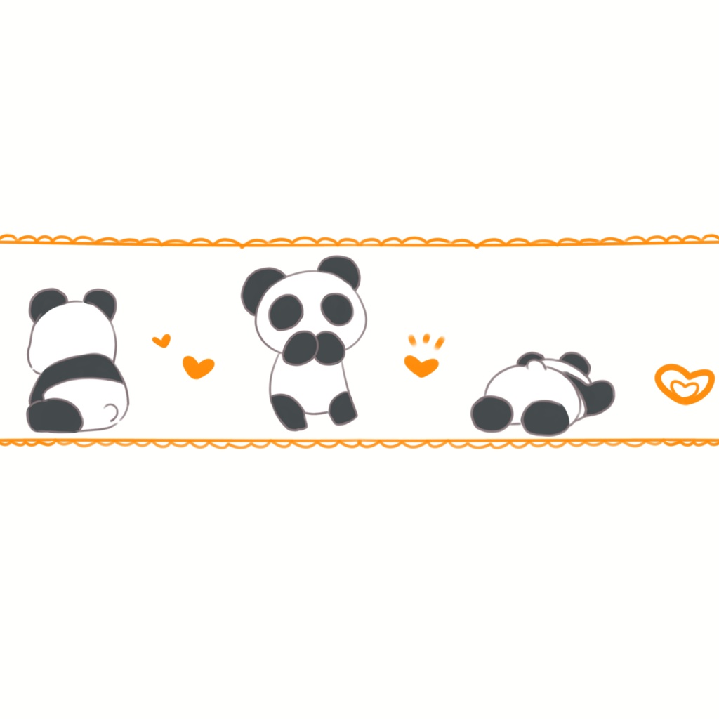 【マステ】🐼🧡