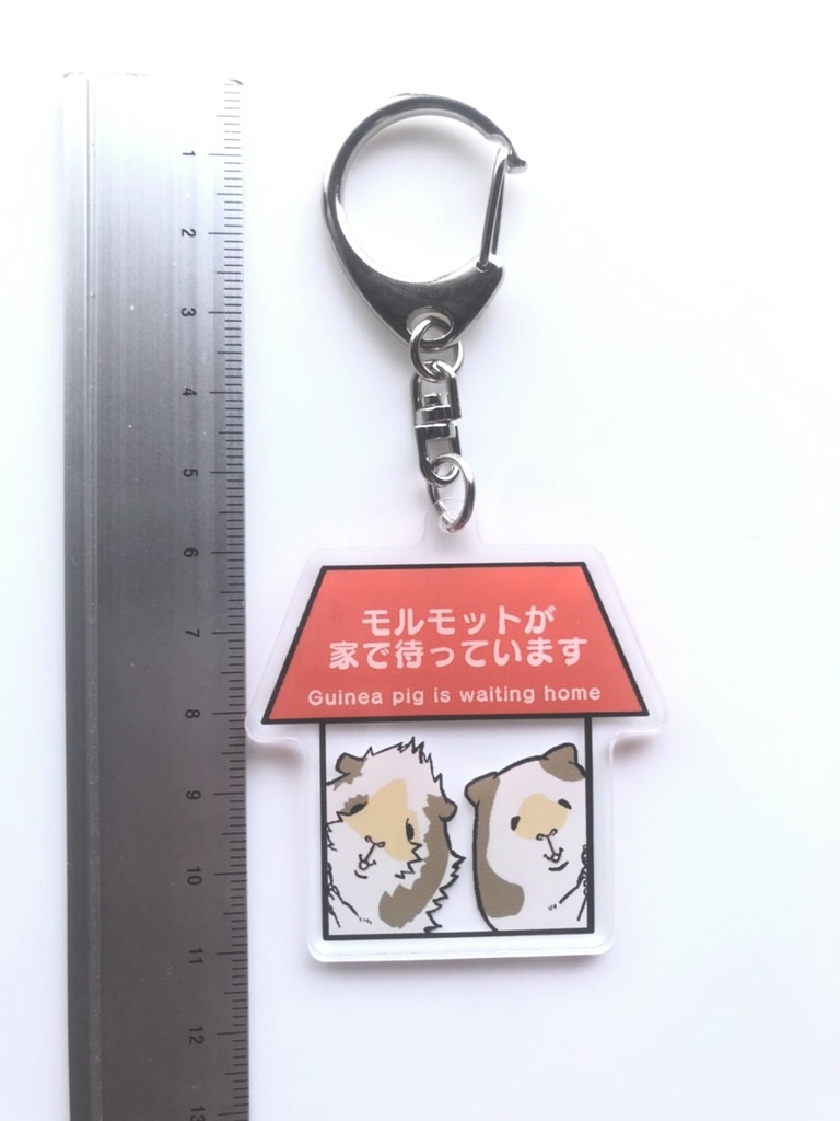 【あんしんBOOTHパック】モルモットが家で待っています:アクリルキーホルダー