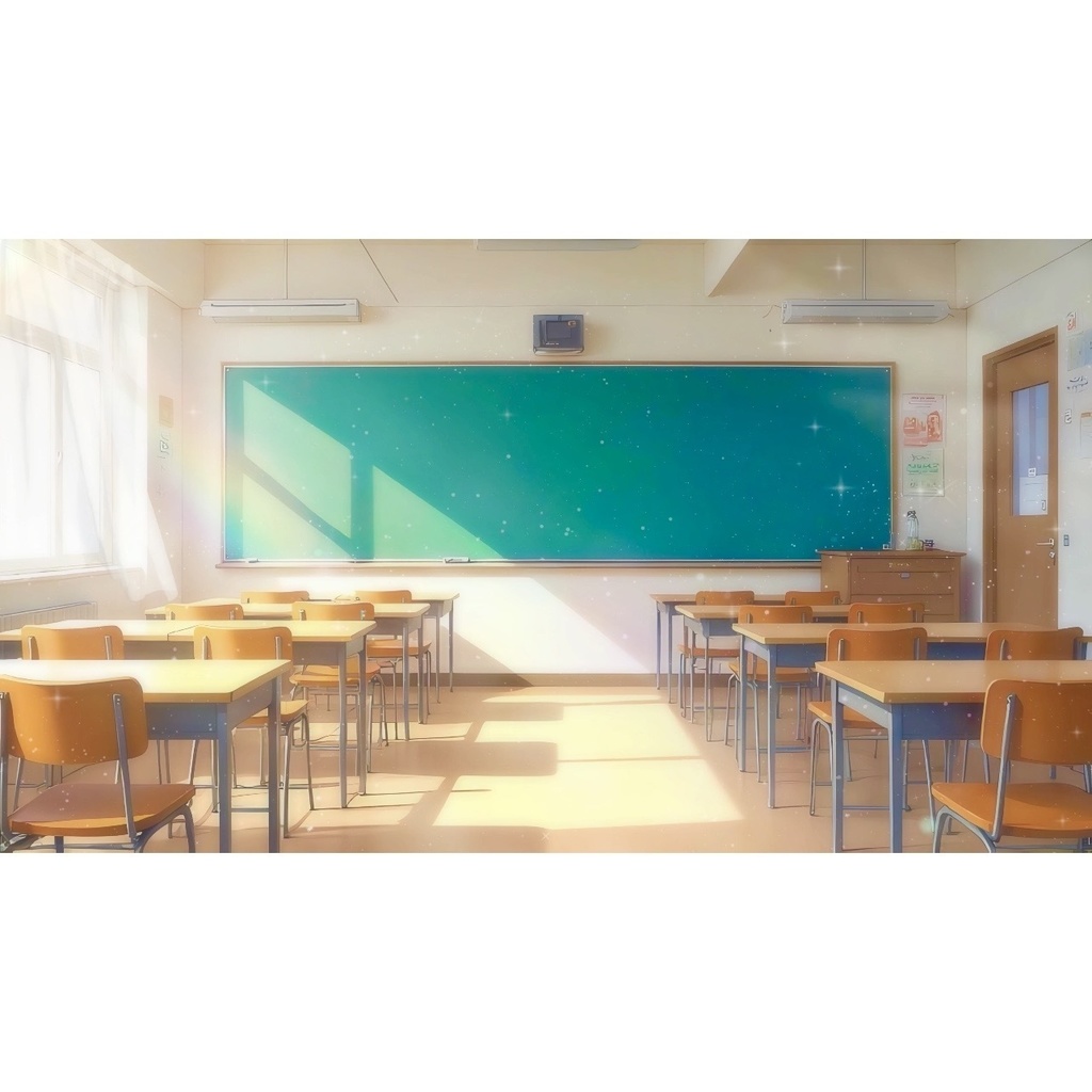 光が差し込む教室の動画素材