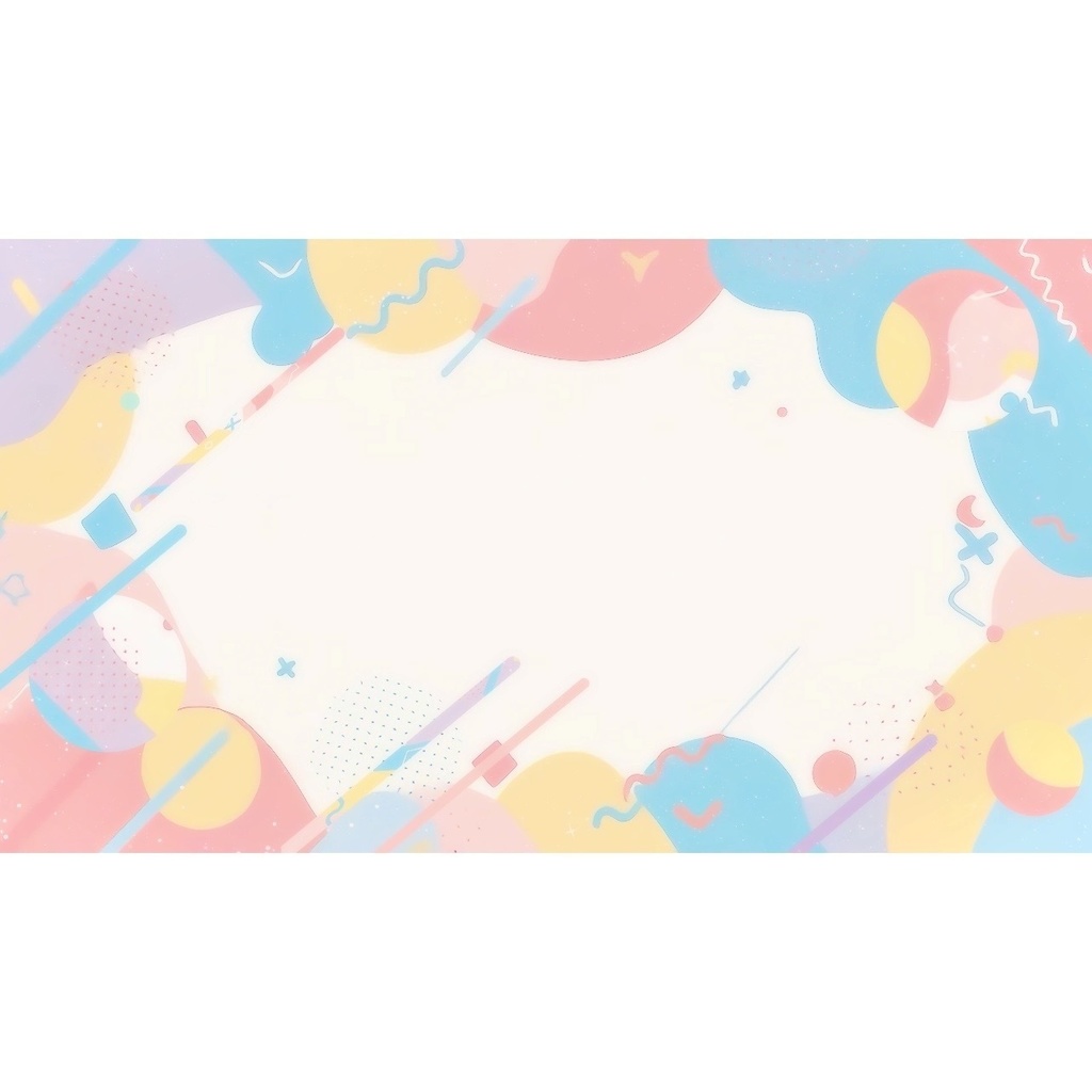 ポップなパステルカラーのフレーム動画素材