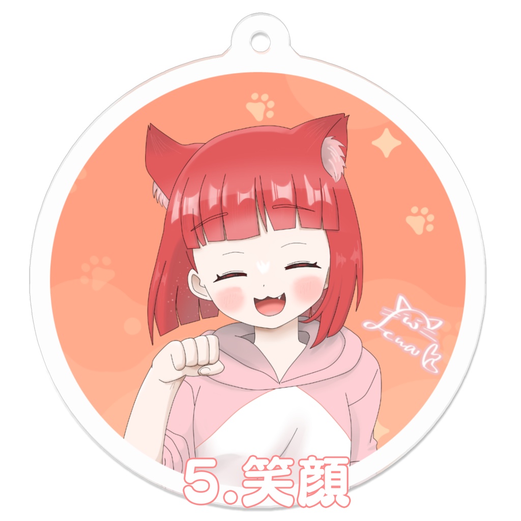 【アクリルキーホルダー50mm】立ち絵表情差分 全6種(コーティングあり)