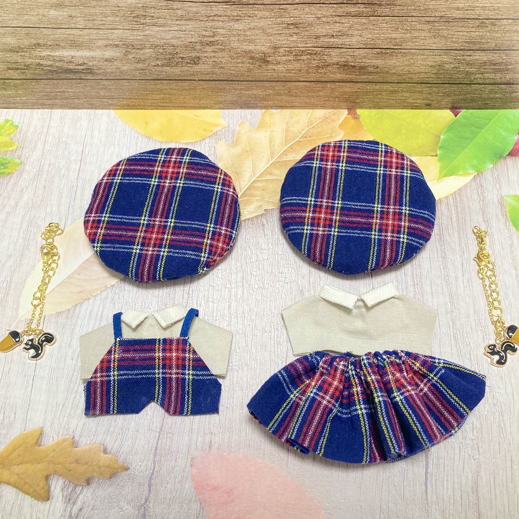 秋服コーデ 10cmぬいぐるみ服 4点セット