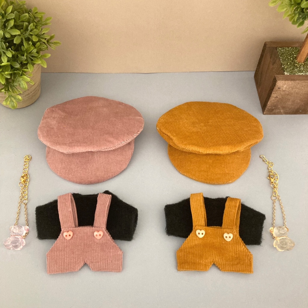 コーデュロイキャスケットコーデ 4点セット ぬいぐるみ服