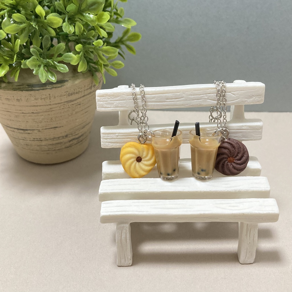 【新作】チェック柄×ホワイトタートルネックニットコーデ 4点セット 10cm ぬいぐるみ服