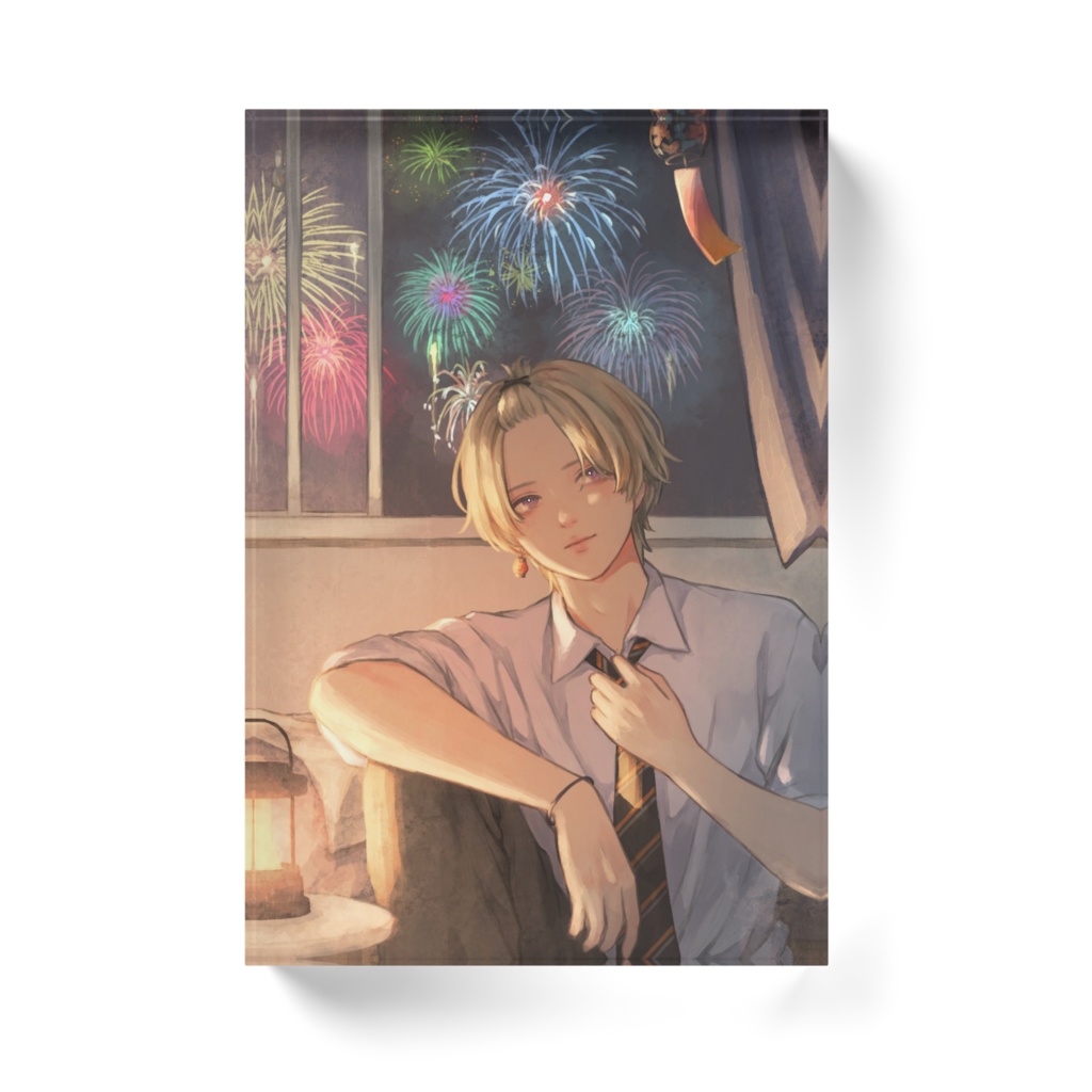 舞吊のアクリルブロック(花火)