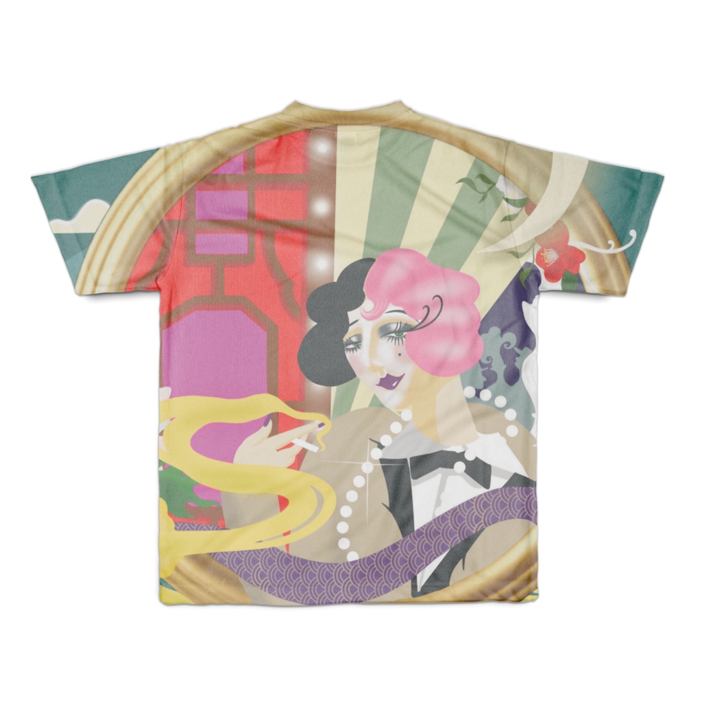 Born Q Born グラフィックTシャツ フルカラー1