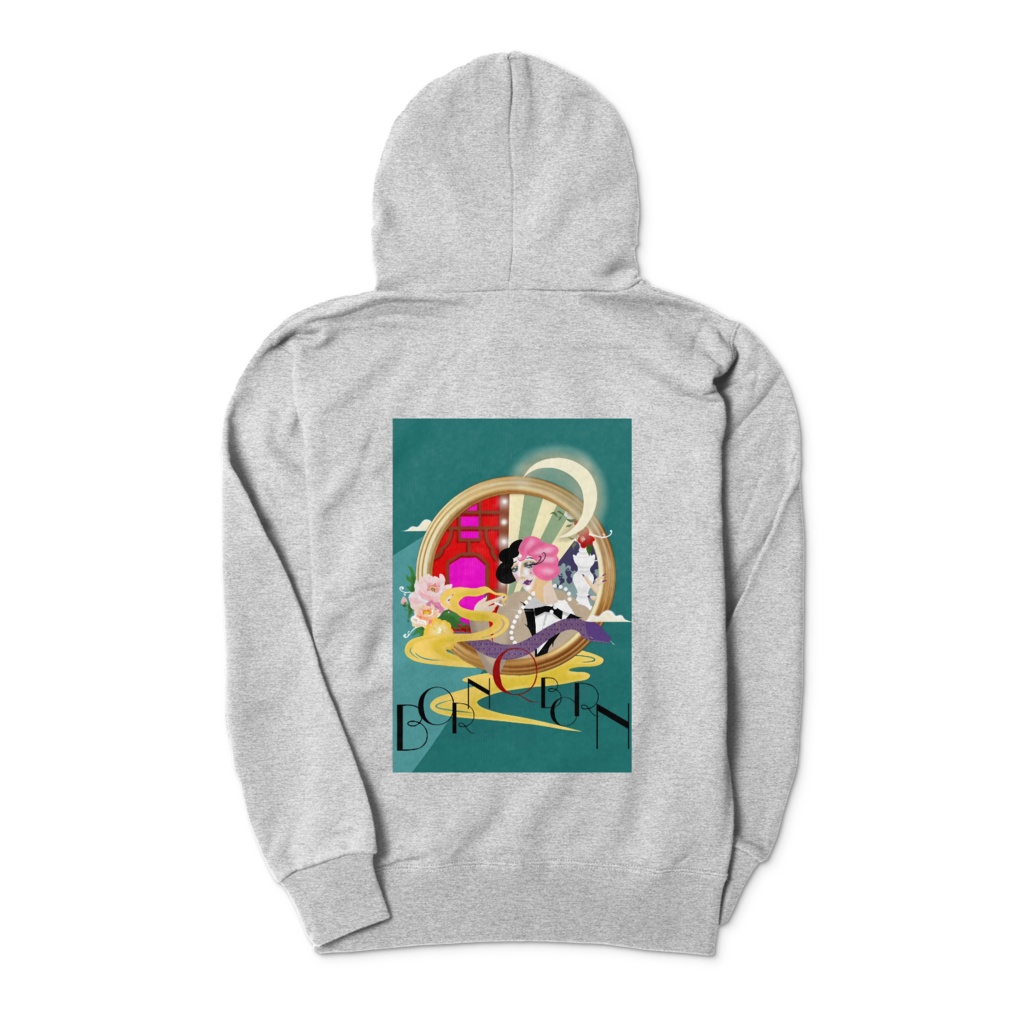 Born Q Born ジップパーカー grey - color1