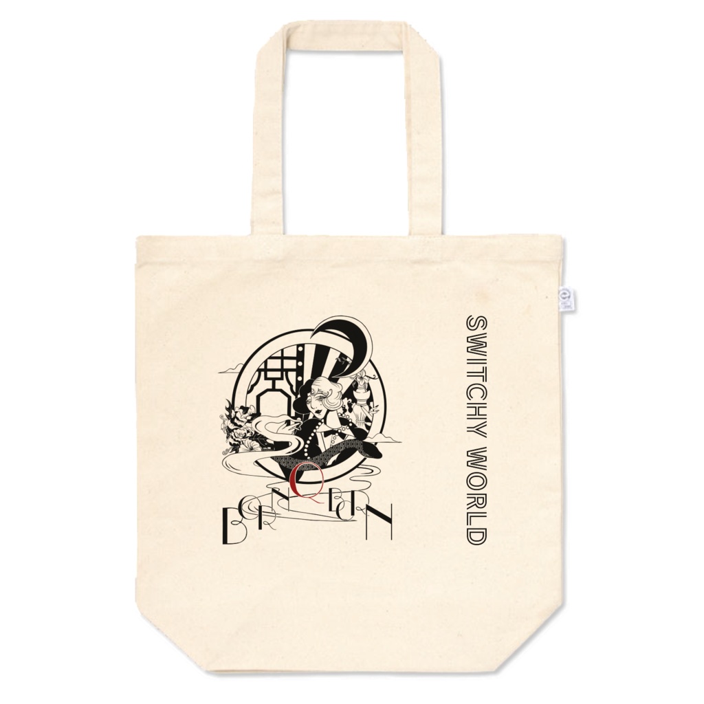 Born Q Born Tote Bag モノクロ M, L