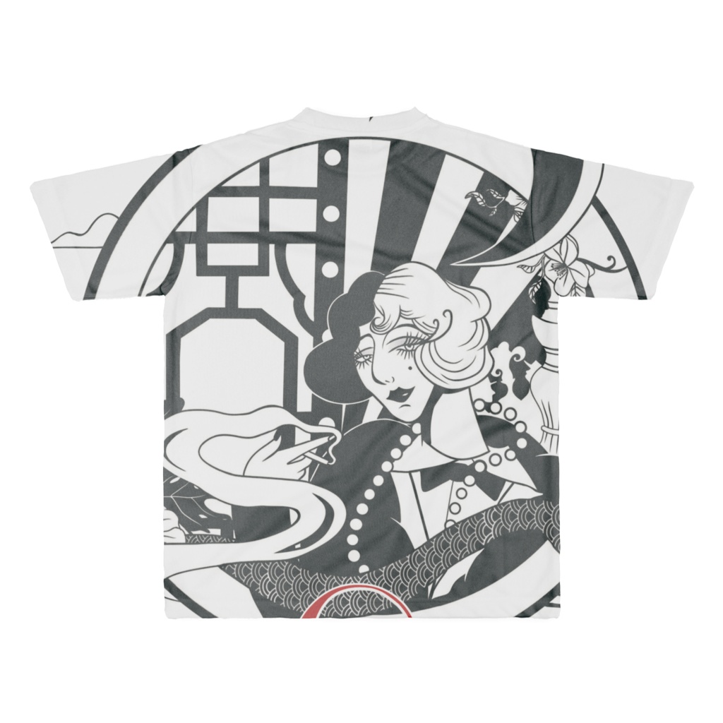 Born Q Born グラフィックTシャツ モノクロ-2