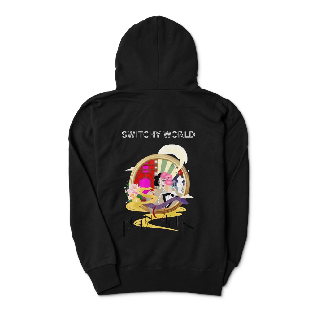 Born Q Born しゃれおつパーカー Black - color1