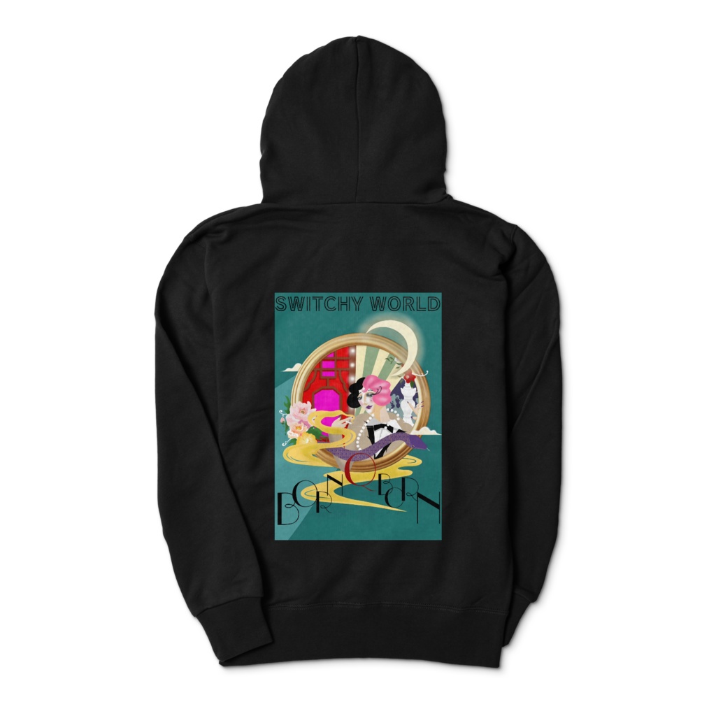 Born Q Born しゃれおつパーカー Black - color2