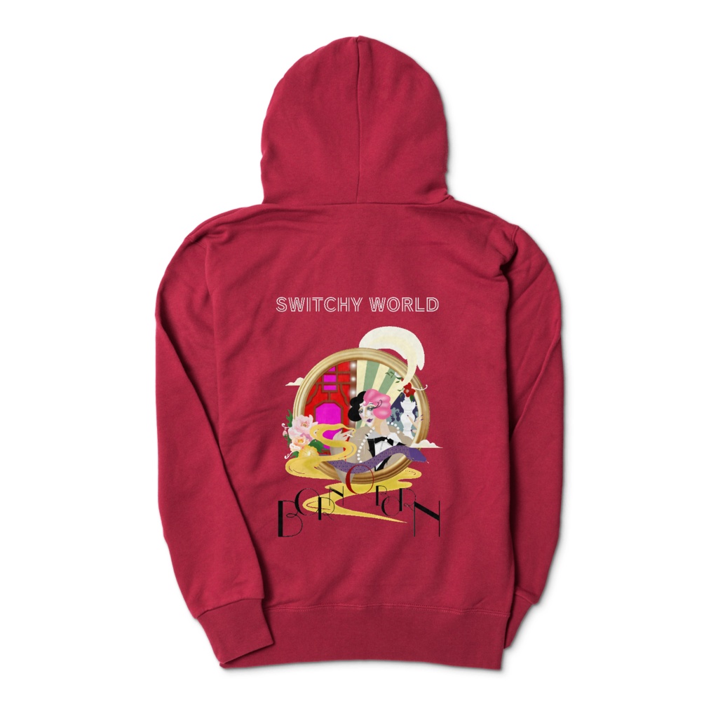 Born Q Born しゃれおつパーカー Burgundy - color1