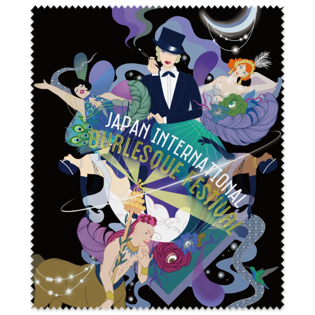 JIBF おしゃれメガネ拭き ブラック