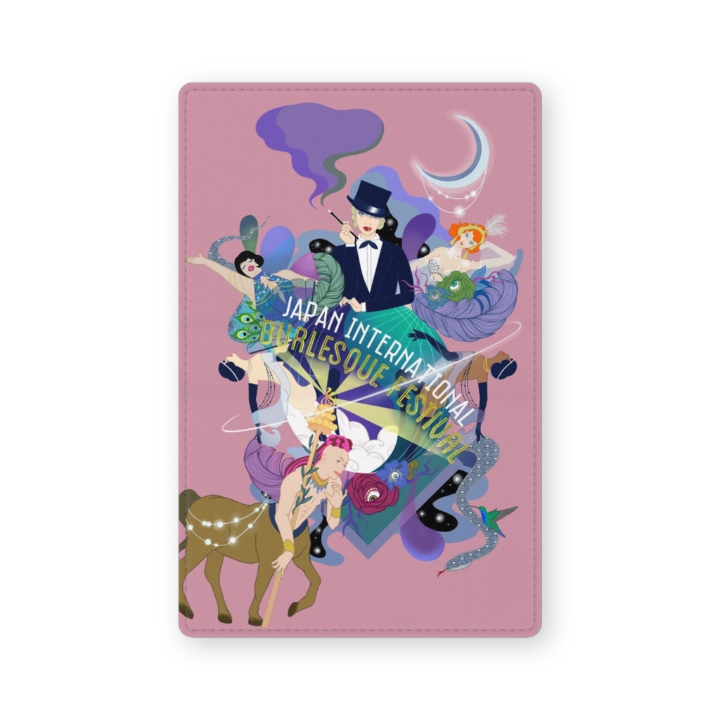 JIBF レザー製名刺入れ ピンク