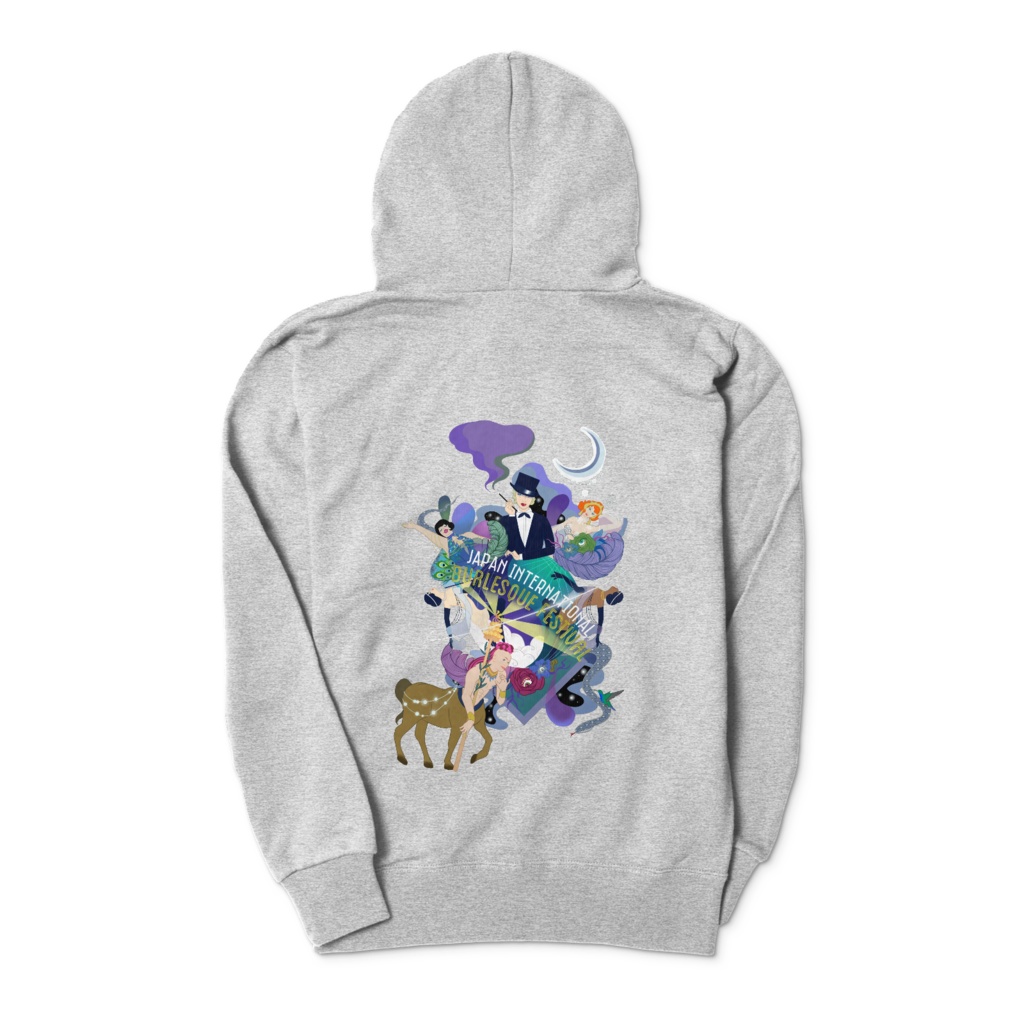 JIBF ロゴフーディ パーカー グレー