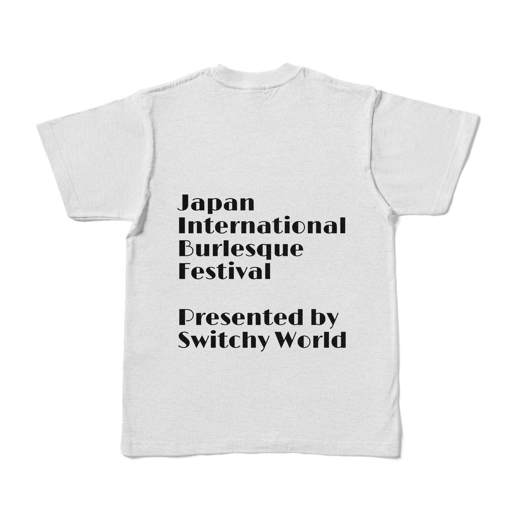 JIBF NewポスターTシャツ バックロゴ (アッシュ)