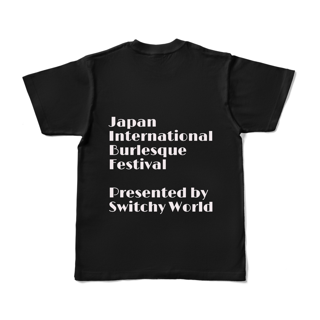 JIBF NewポスターTシャツ バックロゴ (ブラック)