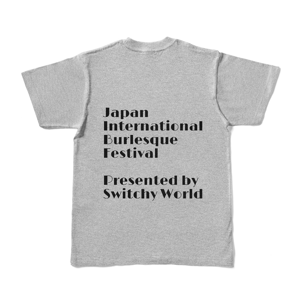 JIBF NewポスターTシャツ バックロゴ (グレー)