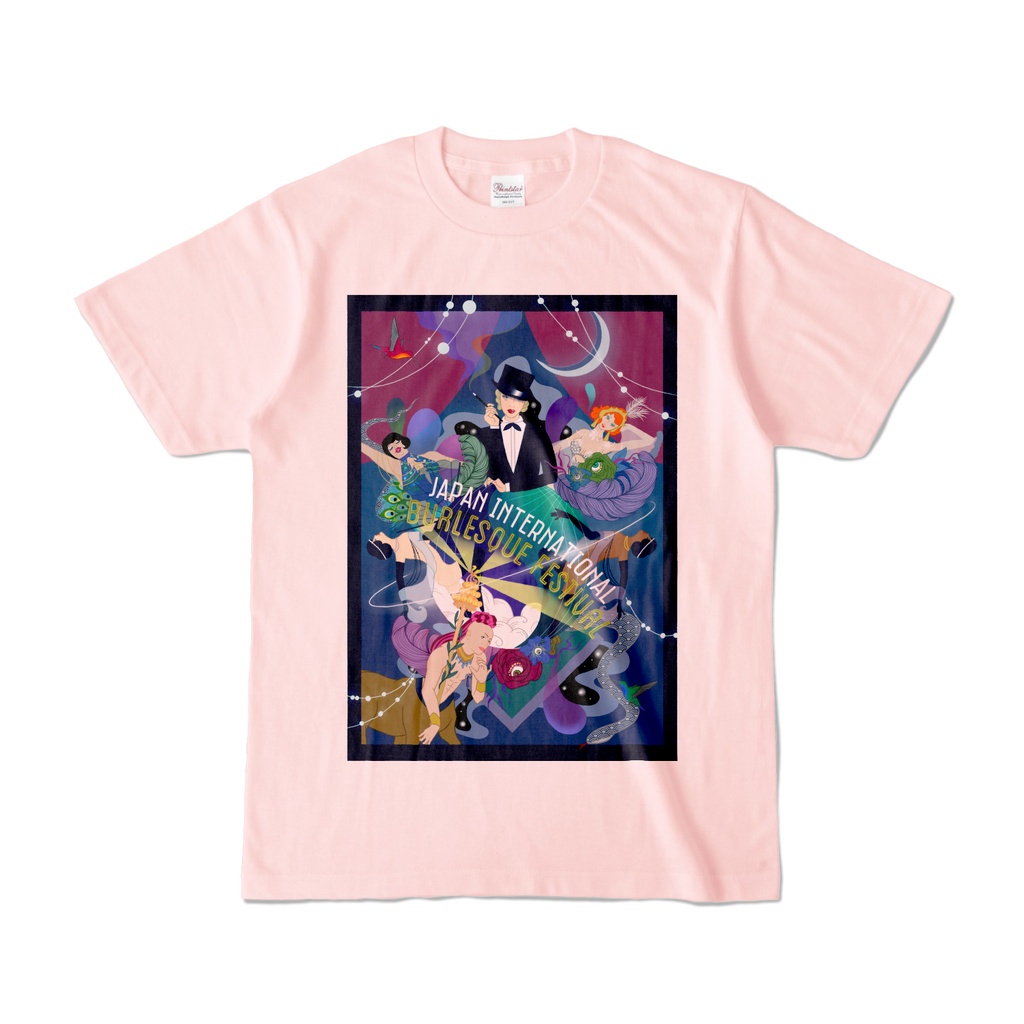 JIBF NewポスターTシャツ バックロゴ (ピンク)