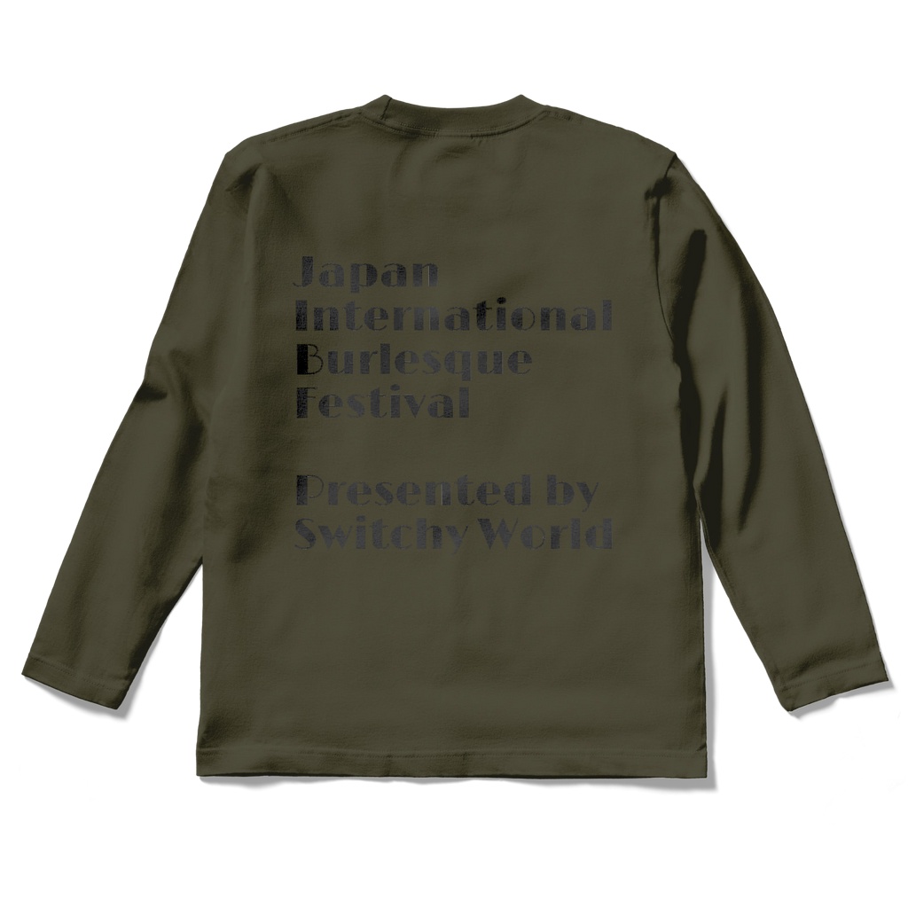 JIBF NewロングスリーブTシャツ バックロゴ (アーミーグリーン)
