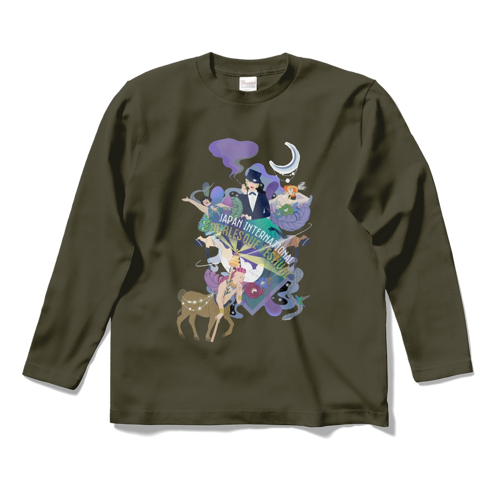 JIBF NewロングスリーブTシャツ バックロゴ (アーミーグリーン)