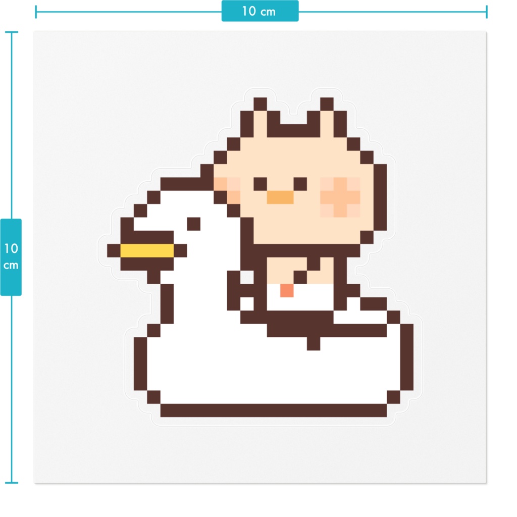 ドット絵ぶーちゃんステッカー