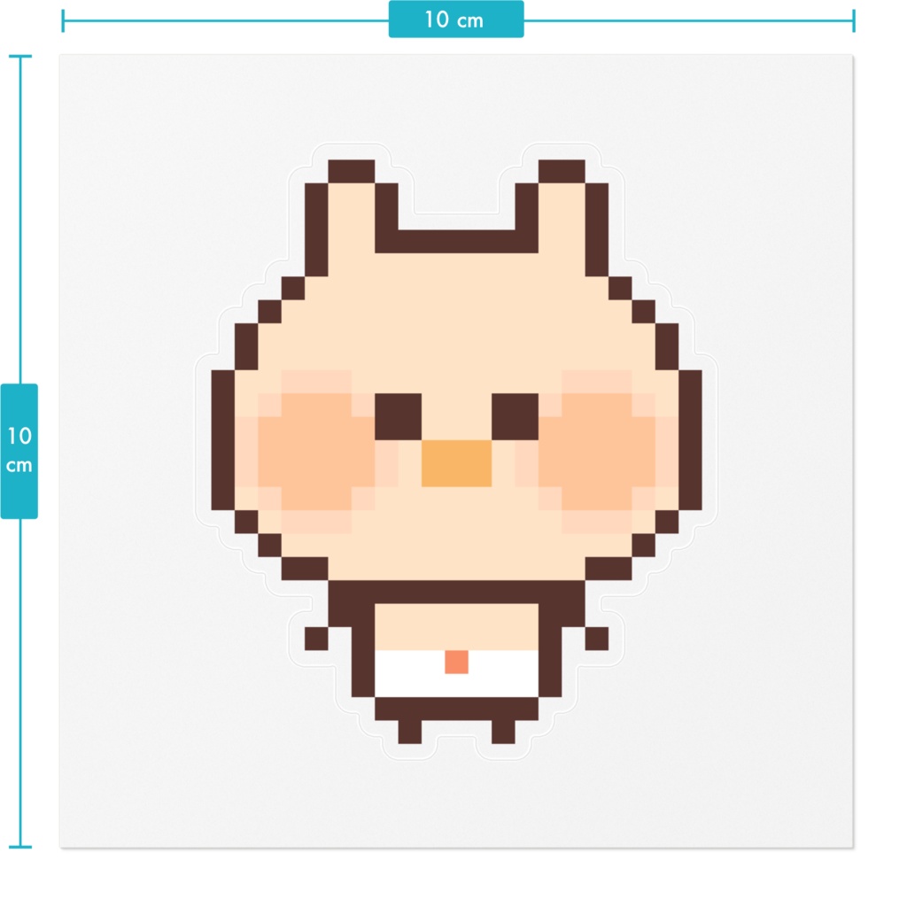 ドット絵ぶーちゃんステッカー