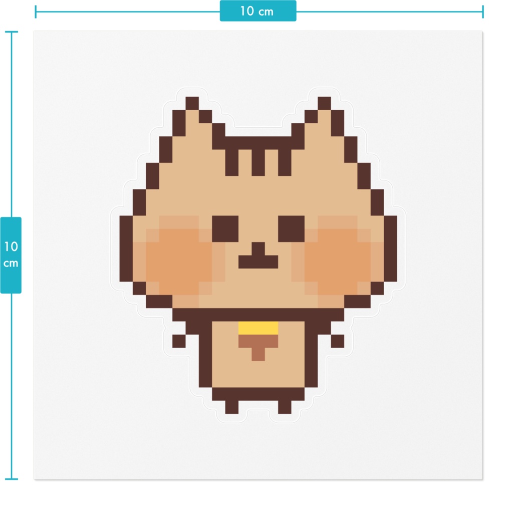 ドット絵りすねこステッカー