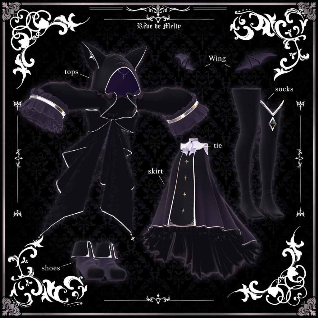 【12アバター対応】𓆩☠︎⋆⸜♱ Necronyancer ♱⸝⋆☠︎𓆪