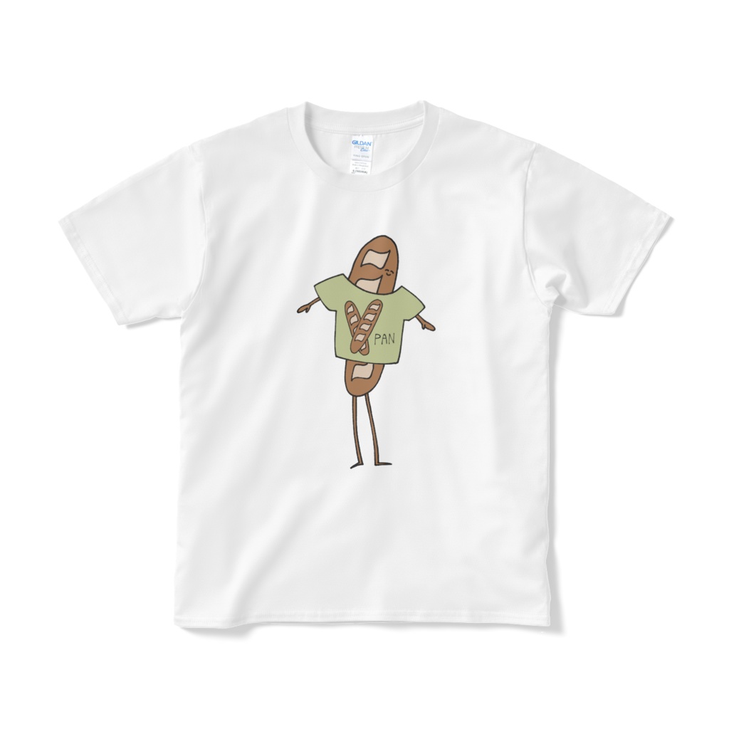 フランスパンのTシャツを着るフランスパンのTシャツ