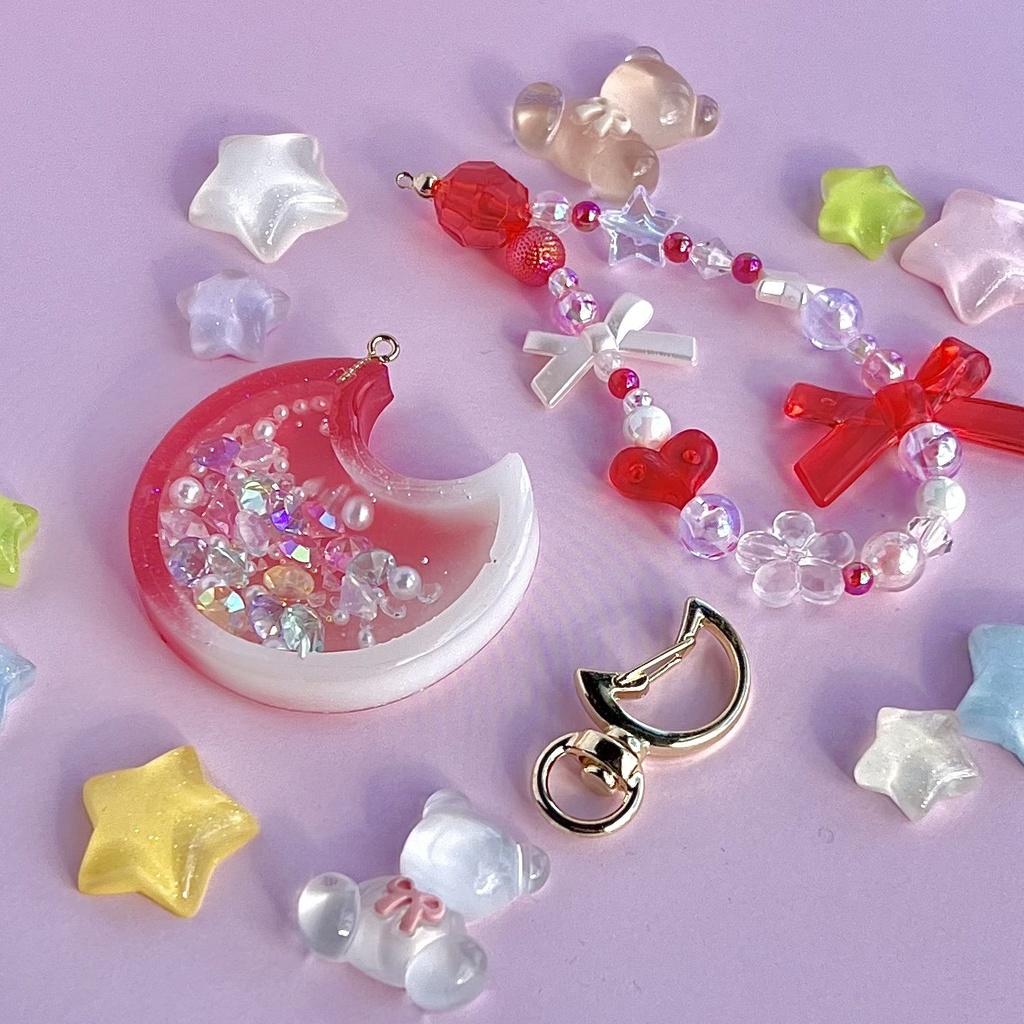 シェイカーキーホルダー🌙赤色
