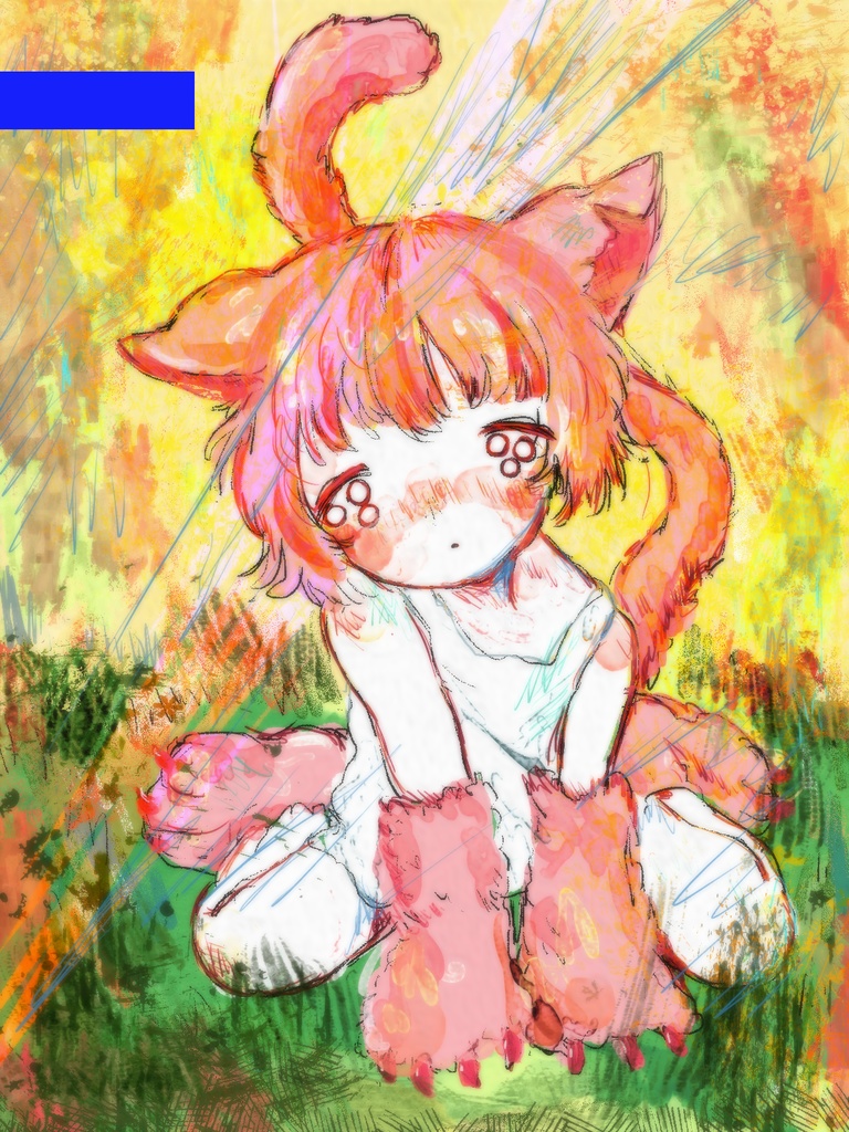 ねこシール(ピンク)