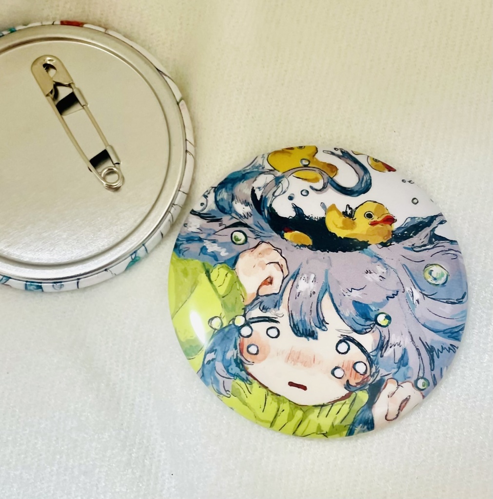 あひる缶バッジ(こども)