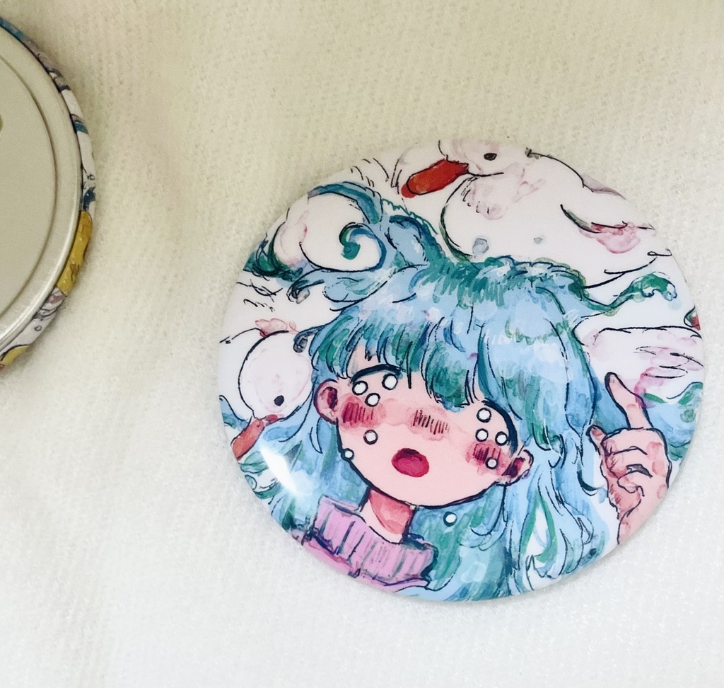 あひる缶バッジ(おとな)