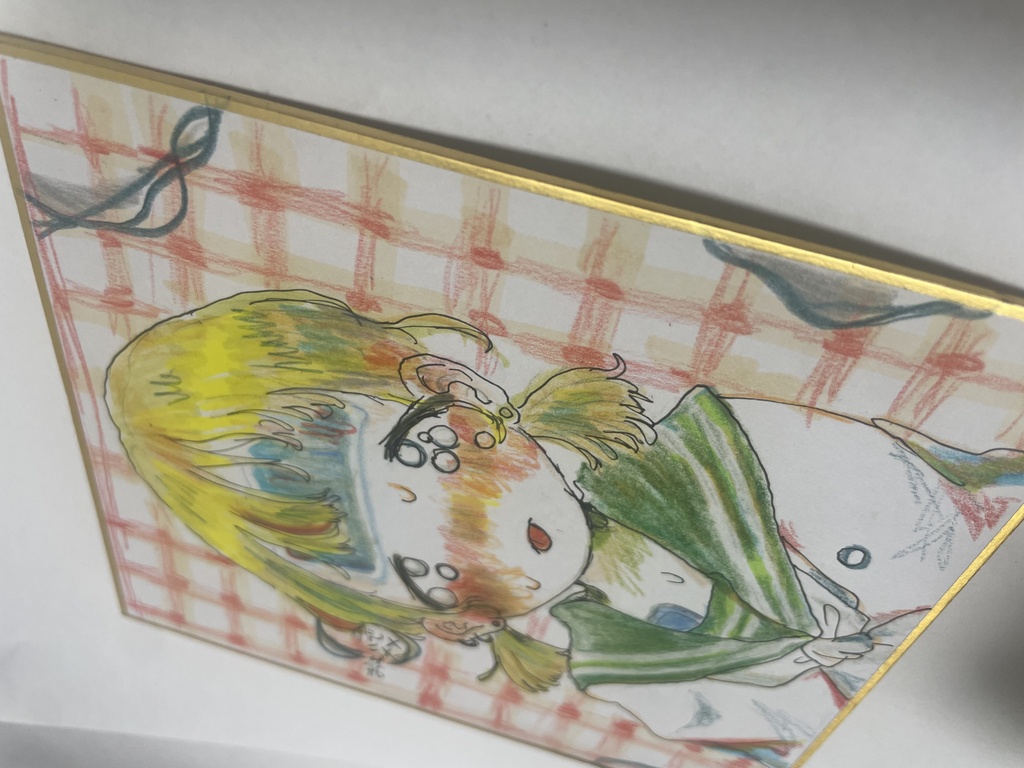 ミニ色紙 原画 「早退」