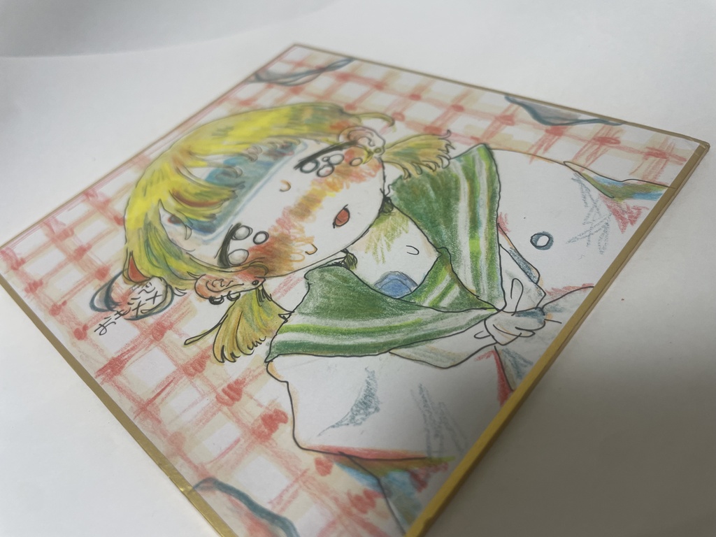 ミニ色紙 原画 「早退」