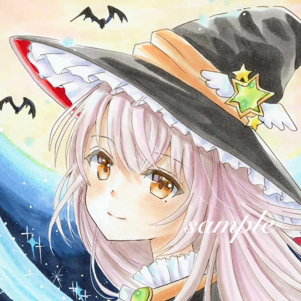 手描きイラスト◇魔女さん◇ハロウィン - インテリア