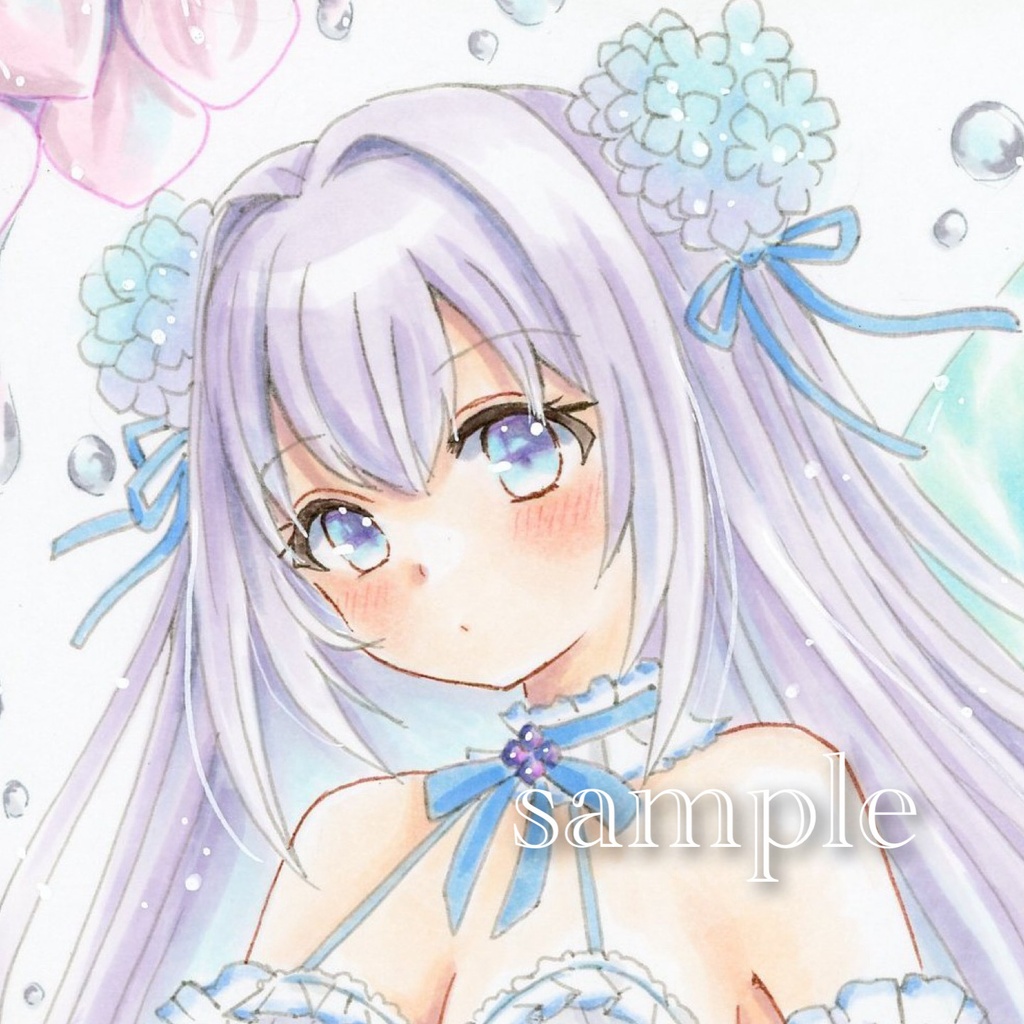 手描きイラスト『紫陽花の妖精』