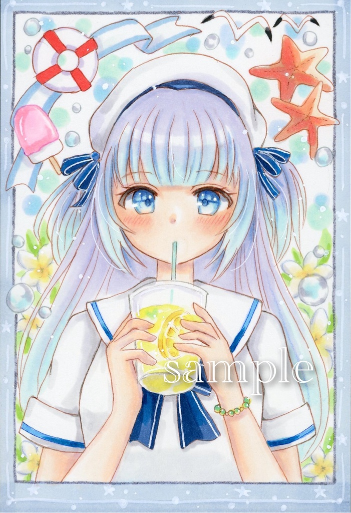手描きイラスト『弾ける季節』
