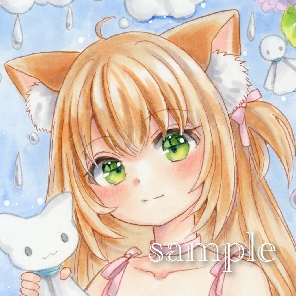 手描きイラスト『晴れますように』